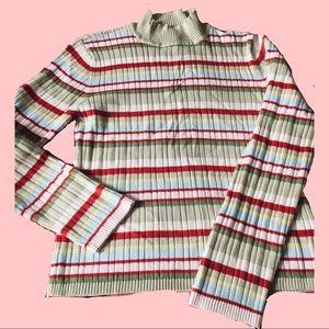 Striped turtleneck